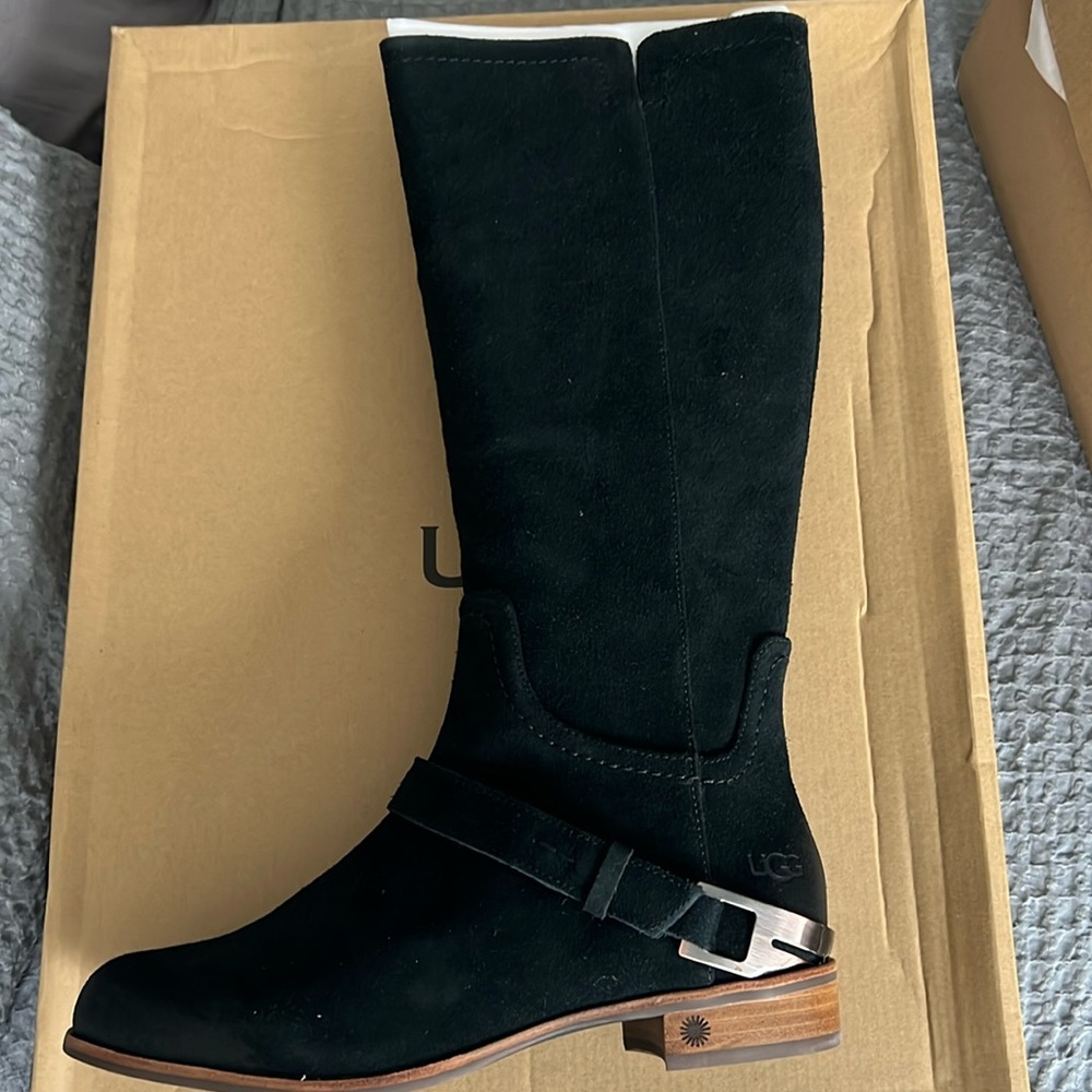 Brand new suede black UGGs never worn size 8